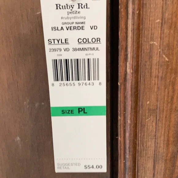 3/$45 Ruby Rd top abstract painterly floral print top w stretch casual office LP - Picture 13 of 17